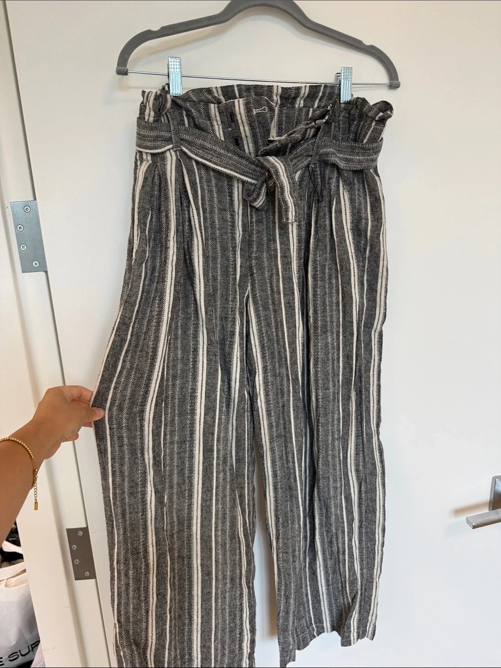 Banana Republic Linen Wide-Leg Pants PETITE US4